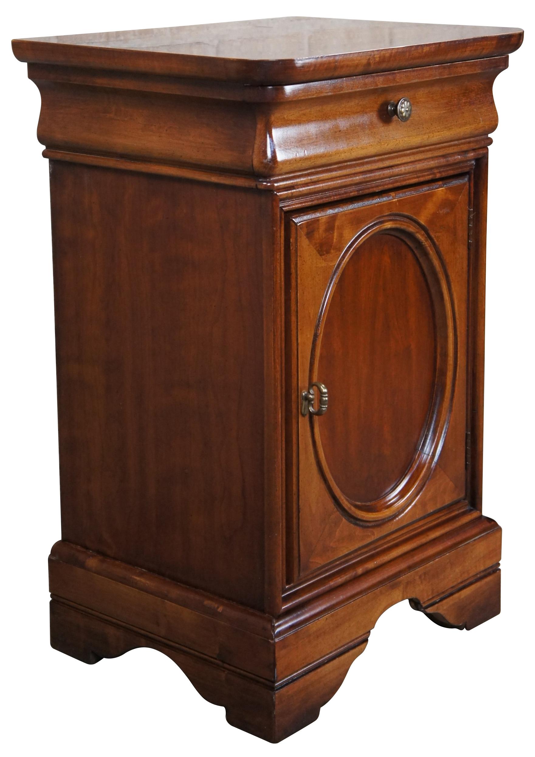 Louis Philippe Vintage Louis Phillipe Style Cherry Nightstand Bedside End Table Pedestal 27