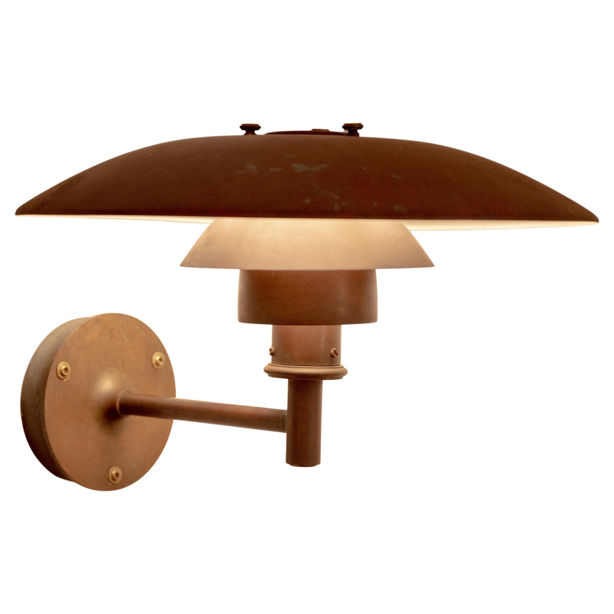 Vintage Louis Poulsen Copper Wall Lamp 4.5/3 by Poul Henningsen in vendita
