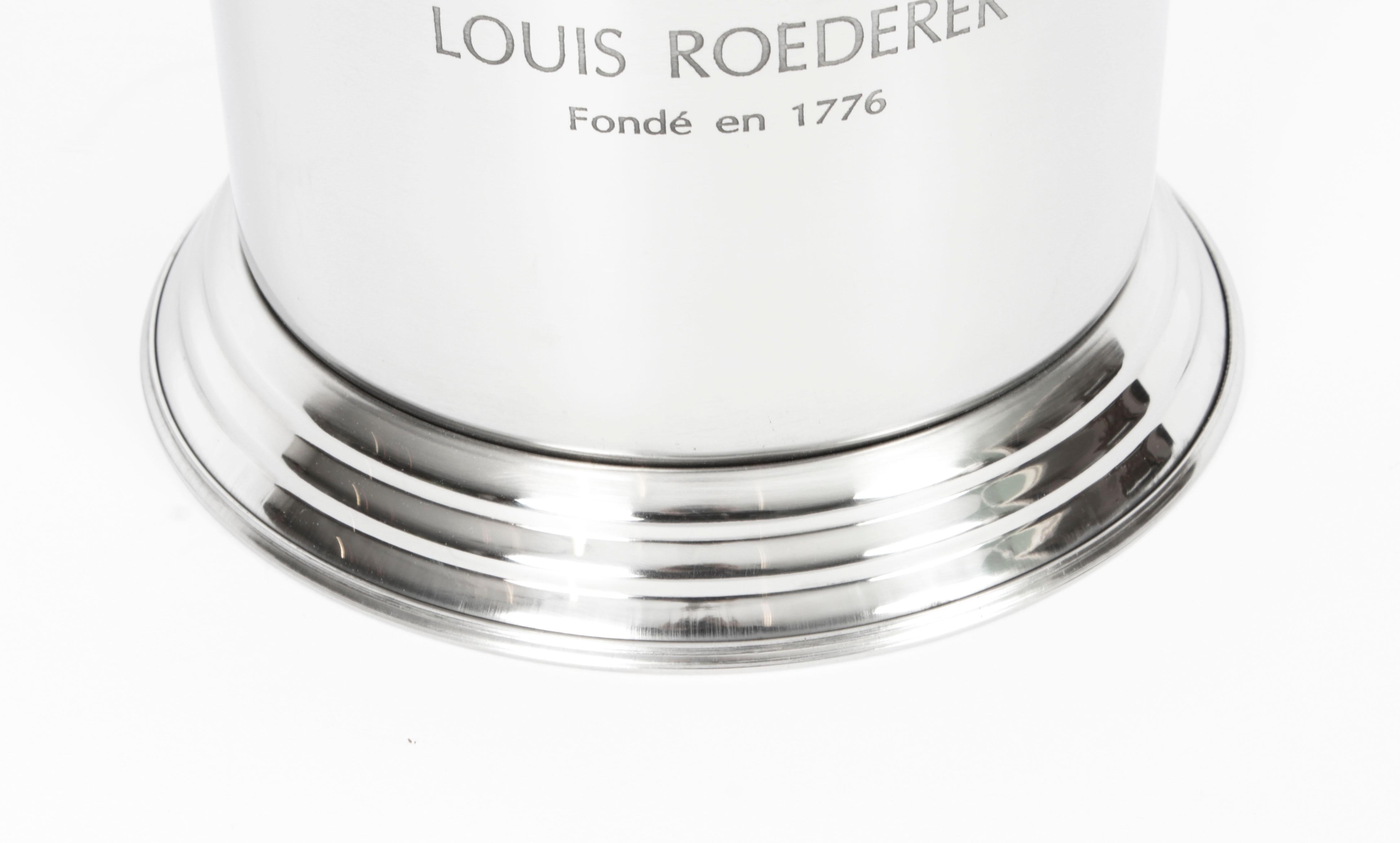 Vintage Louis Roederer Champañera plateada Siglo XX Chapado en plata