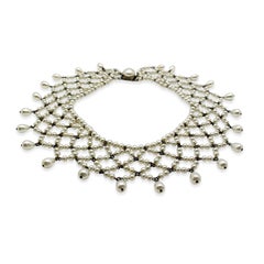 Vintage Louis Rousselet Glass Pearl Lace Style Collar 1930s