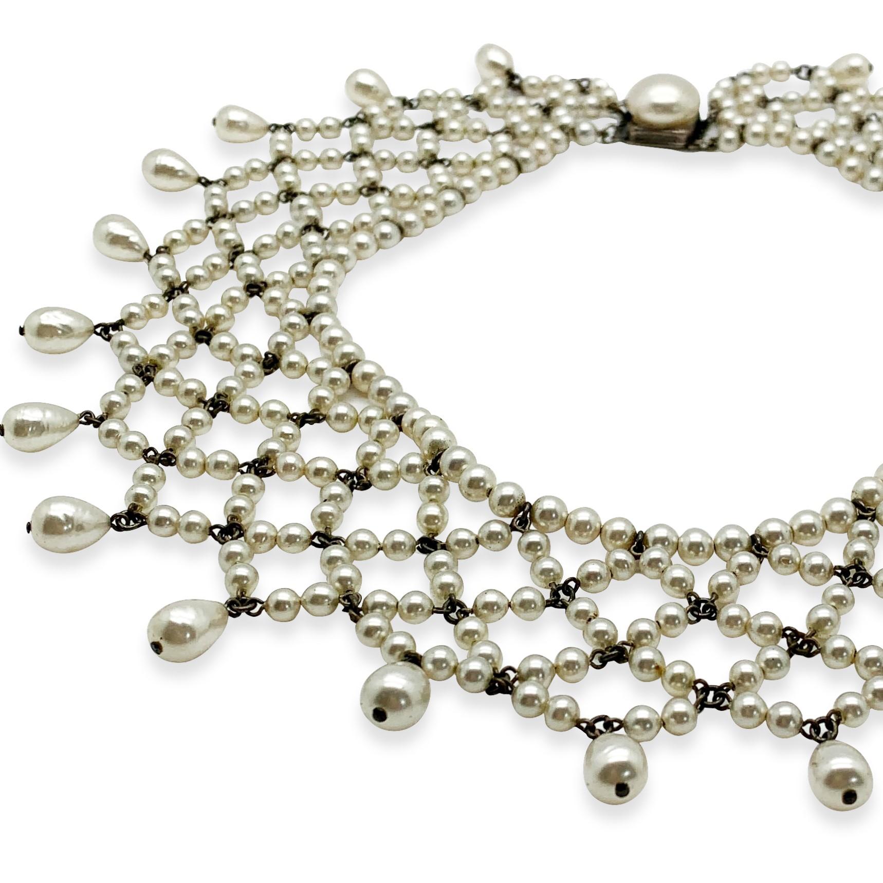 Vintage Louis Rousselet Glas Perlen Spitze Stil Halsband 1930er Jahre für Damen oder Herren im Angebot