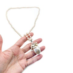 Vintage Louis Rousselet Pearl Drop Necklace 1940s