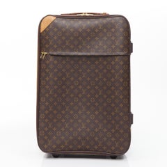 vintage LOUIS VUITON Pegase 70 brown LV monogram canvas rolling suitcase