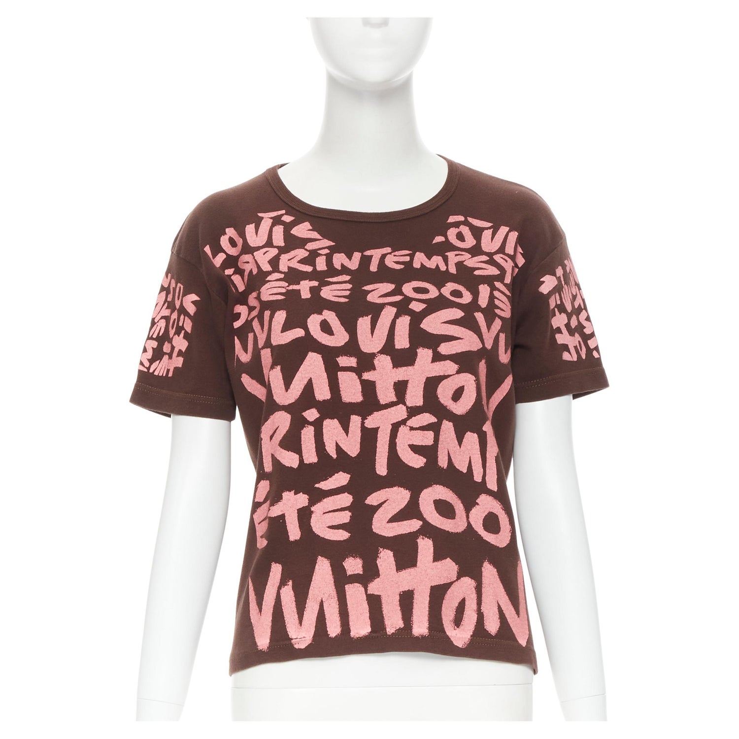 LOUIS VUITTON Graffiti Short-sleeved T-shirt Black Light Yellow LV Auth  gt1586 Cotton ref.432808 - Joli Closet
