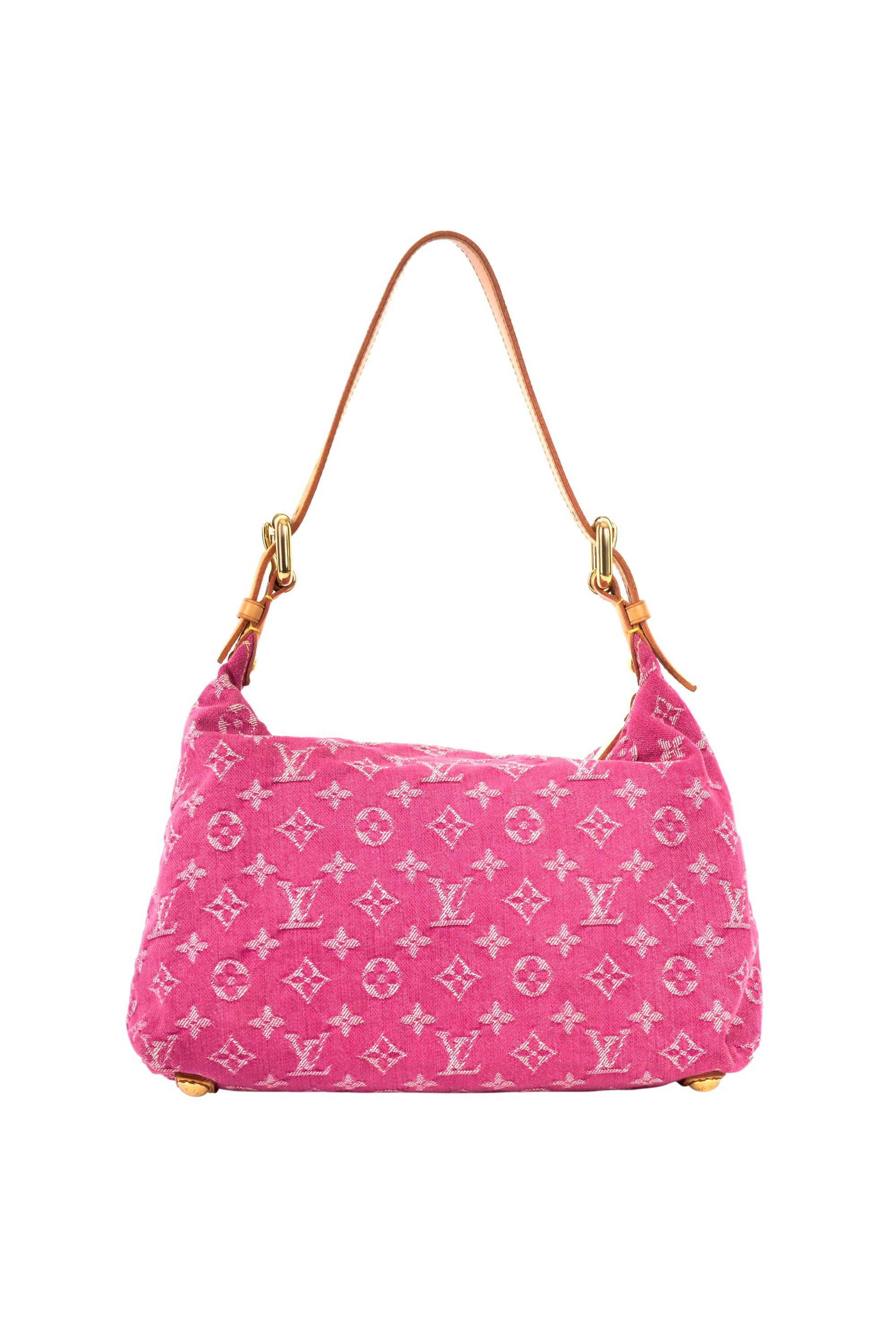 Vintage Louis Vuitton 2005 Pink denim Monogram Baggy Shoulder Bag In Excellent Condition In London, GB