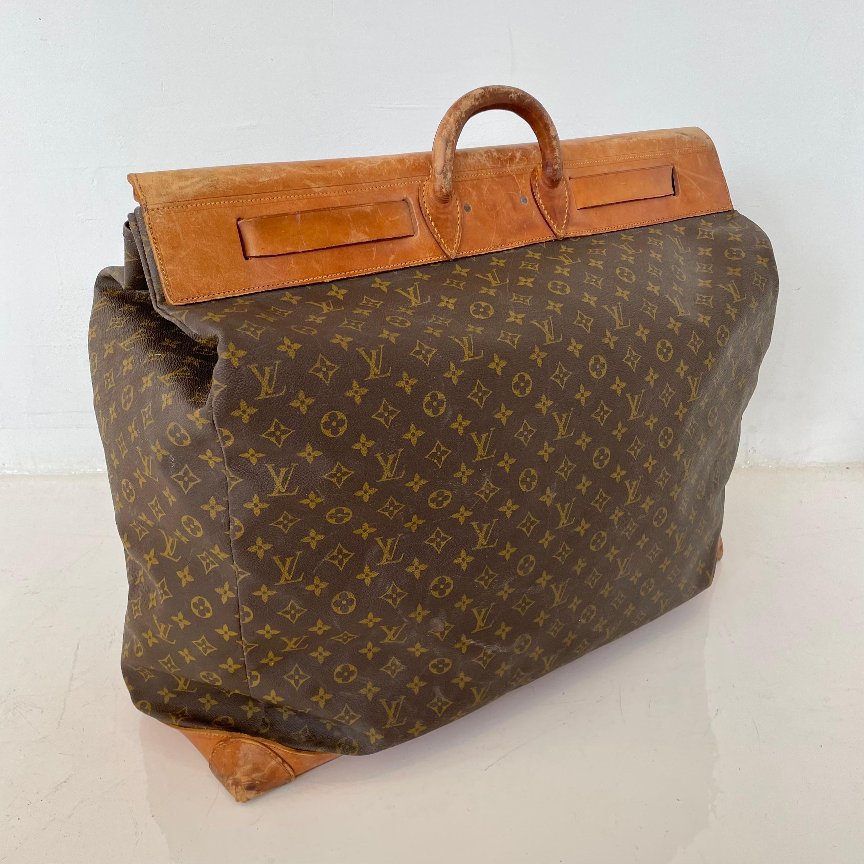 Brass Vintage Louis Vuitton Steamer Bag For Sale