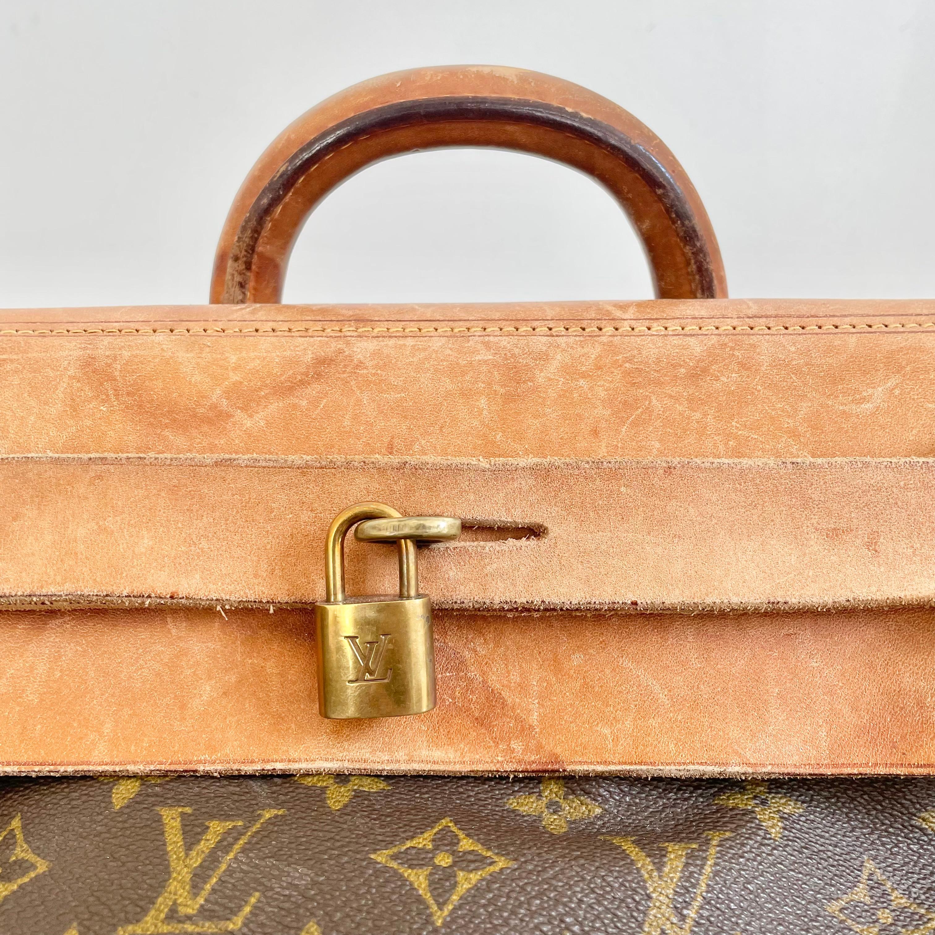 Brown Vintage Louis Vuitton 65 cm Steamer Bag For Sale