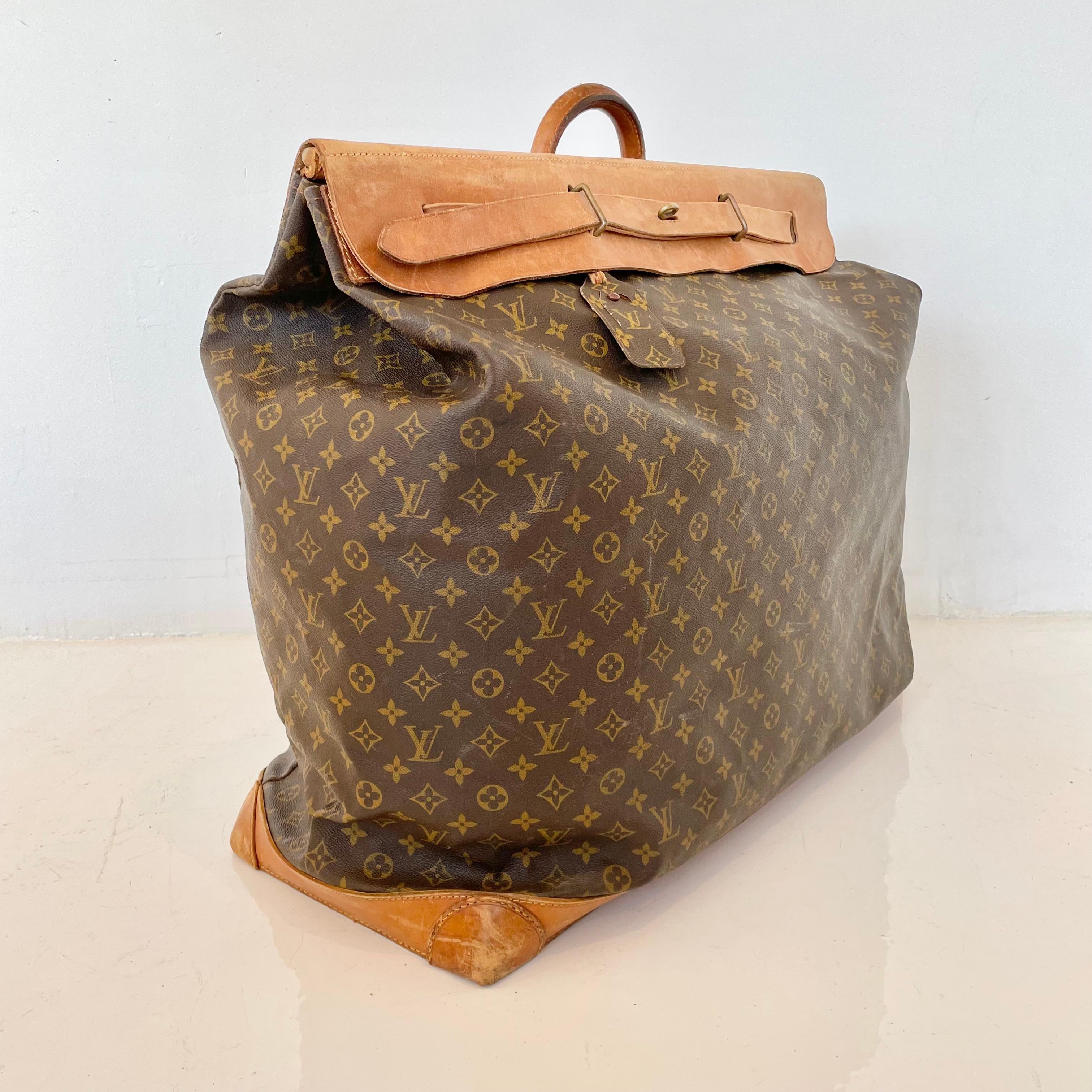 Leather Vintage Louis Vuitton Steamer Bag