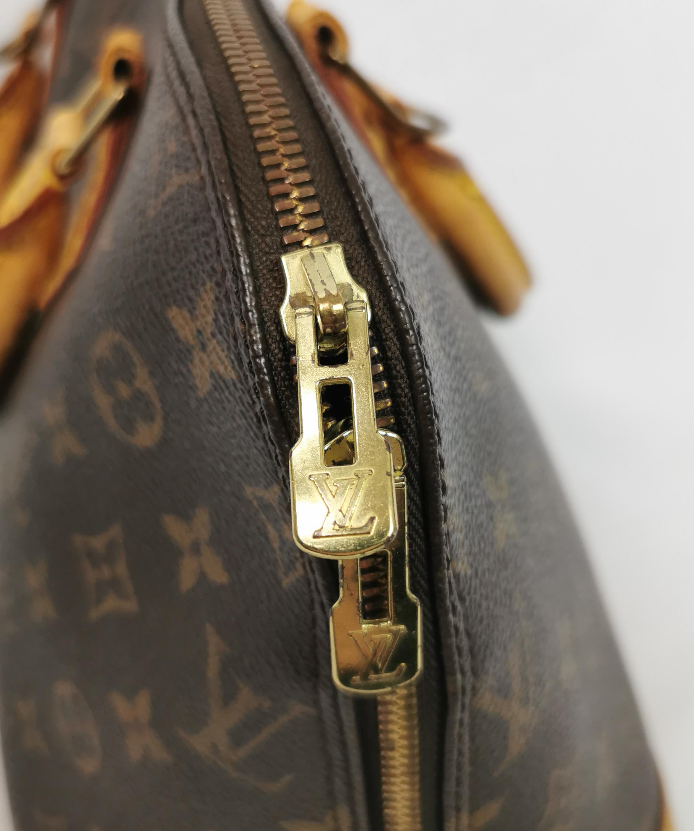 Black Vintage Louis Vuitton Alma MM handbag, top handle, 1998 For Sale