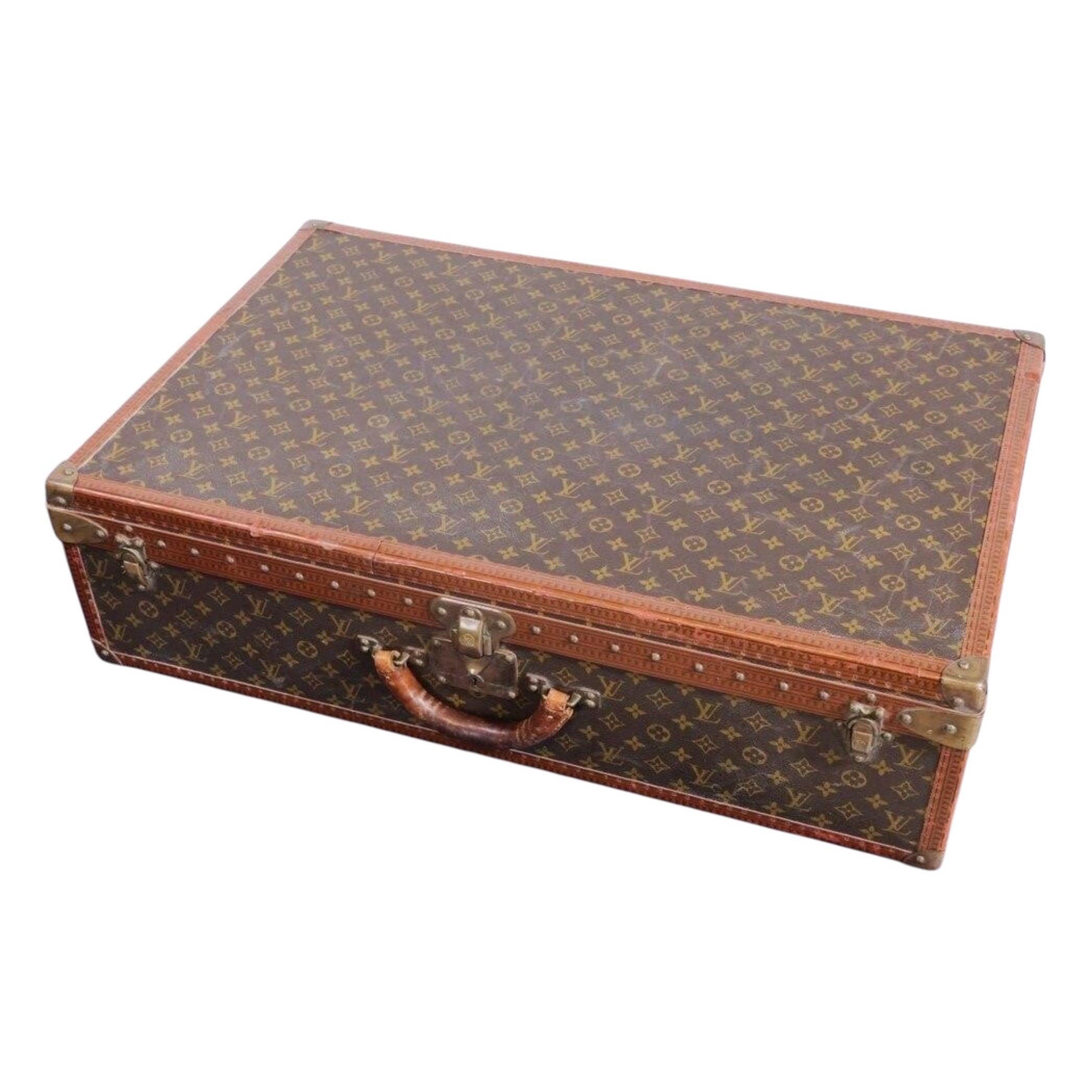 Vintage Louis Vuitton Alzer 80 Monogram Valigia in pelle Louis Vuitton