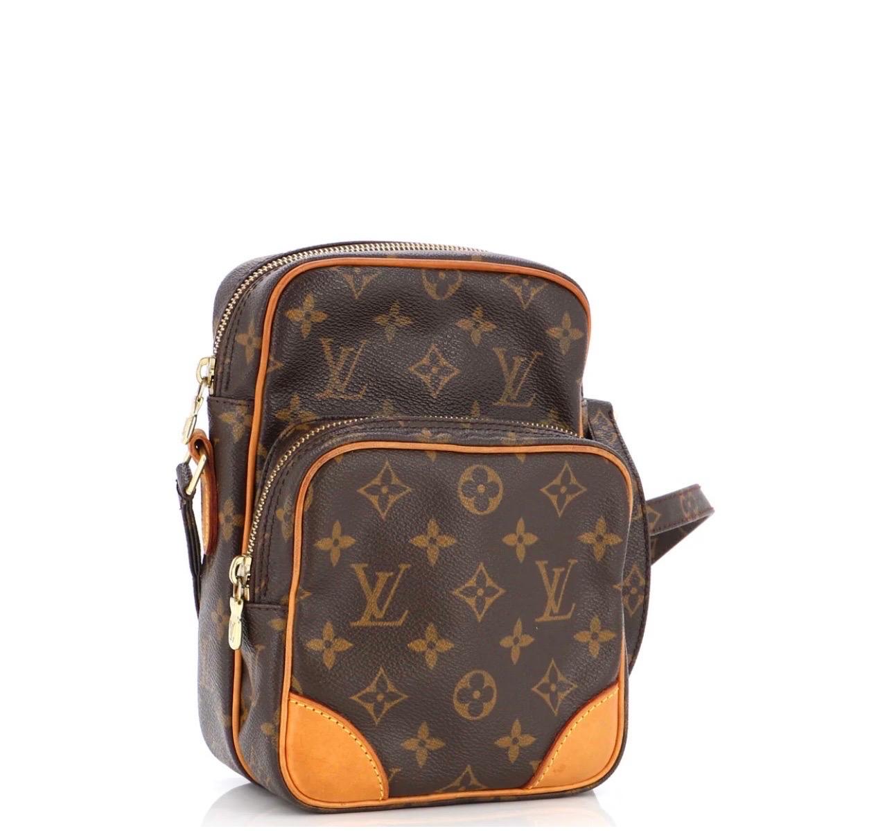 Vintage Louis Vuitton Amazone Monogram Leather Crossbody Bag For Sale 8