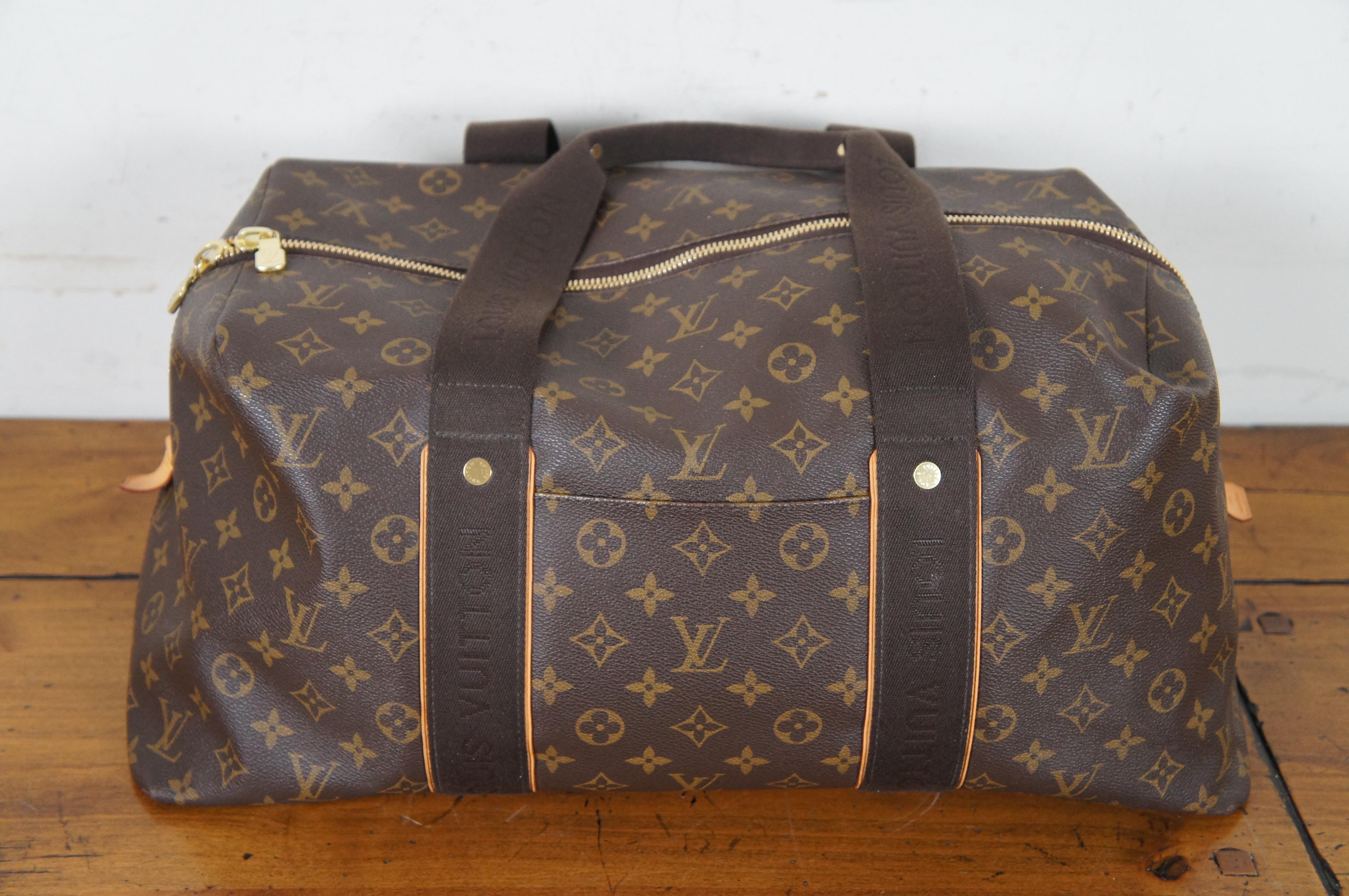 Vintage Louis Vuitton Beaubourg Weekender LV Monogram Canvas Bag France DU2161 (Messing) im Angebot