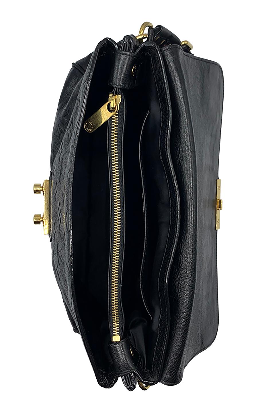Vintage Louis Vuitton Black Empreinte Monogram Bag For Sale 1