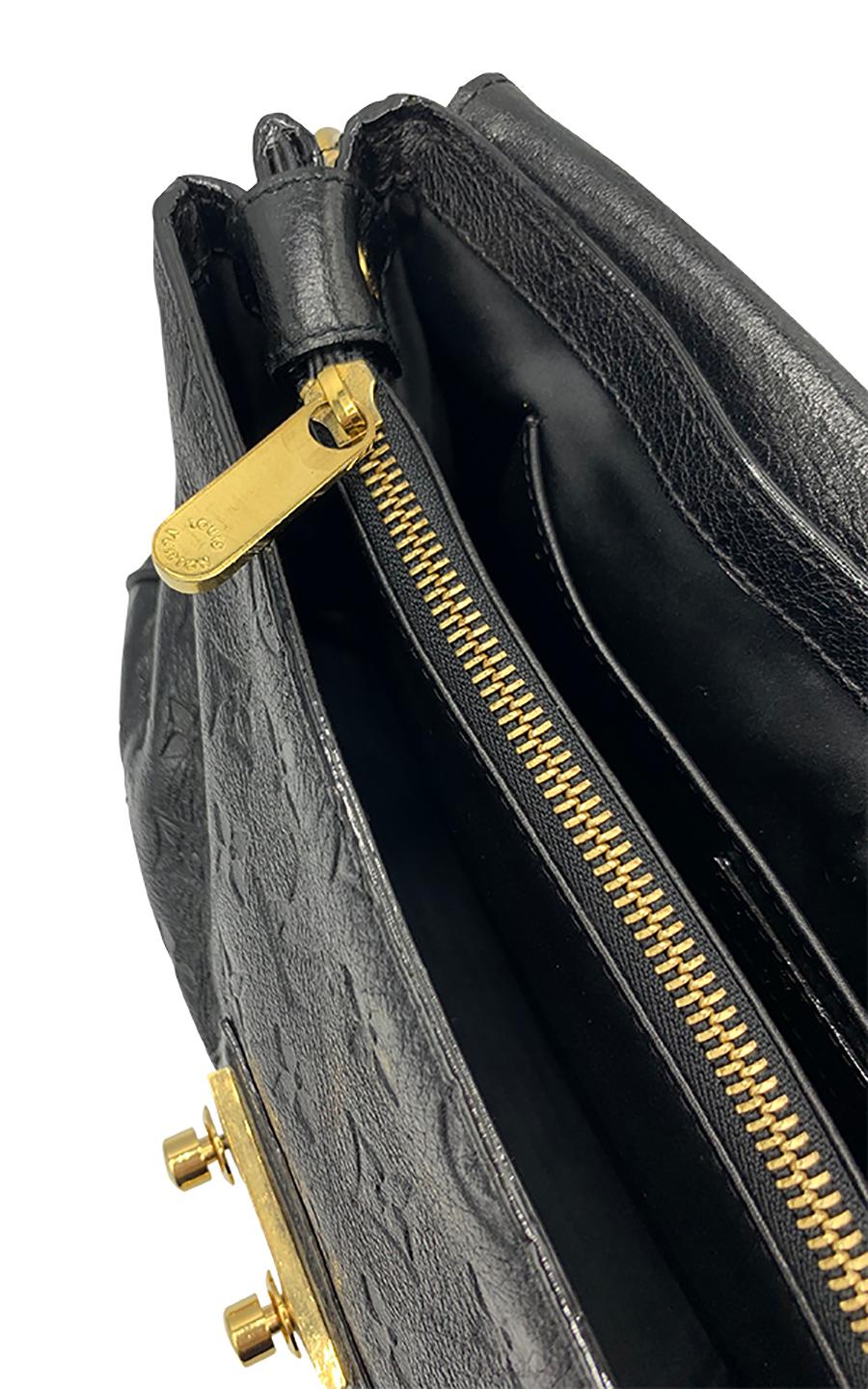 Vintage Louis Vuitton Black Empreinte Monogram Bag For Sale 2
