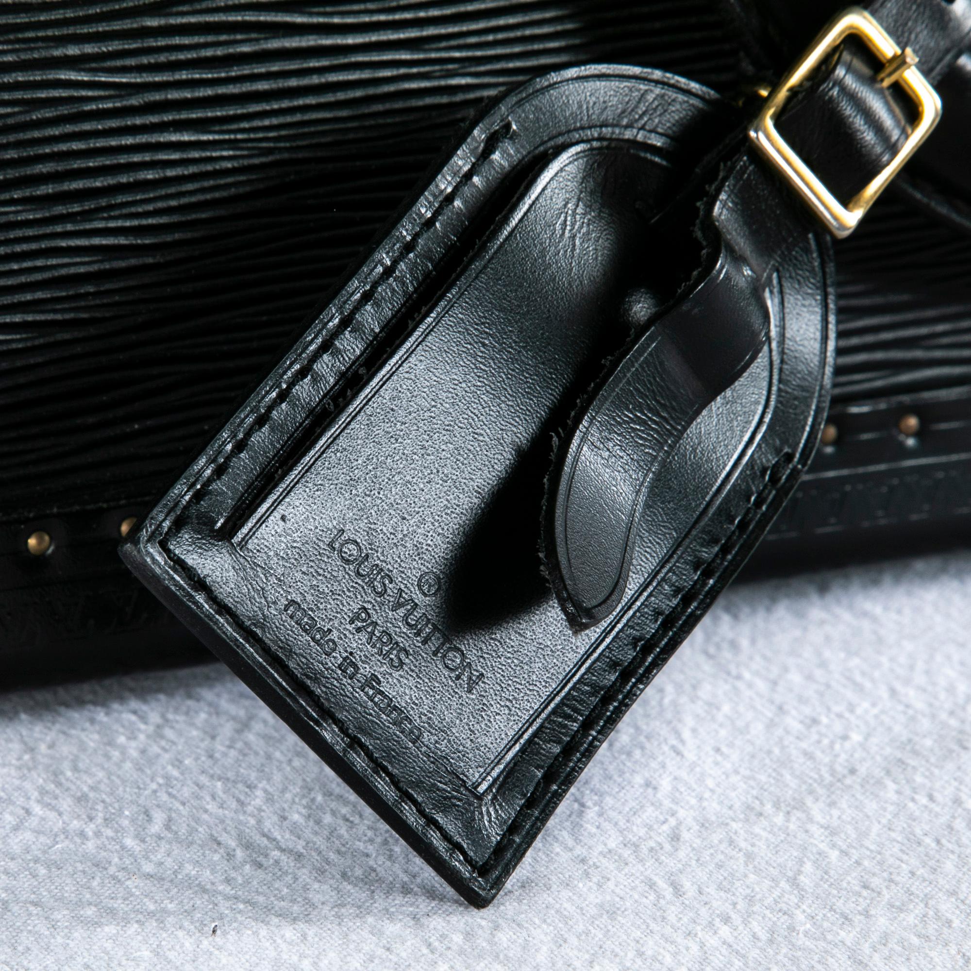 Vintage Louis Vuitton Luggage Black Epi Leather Four-Piece Set, Brass Detailing 2