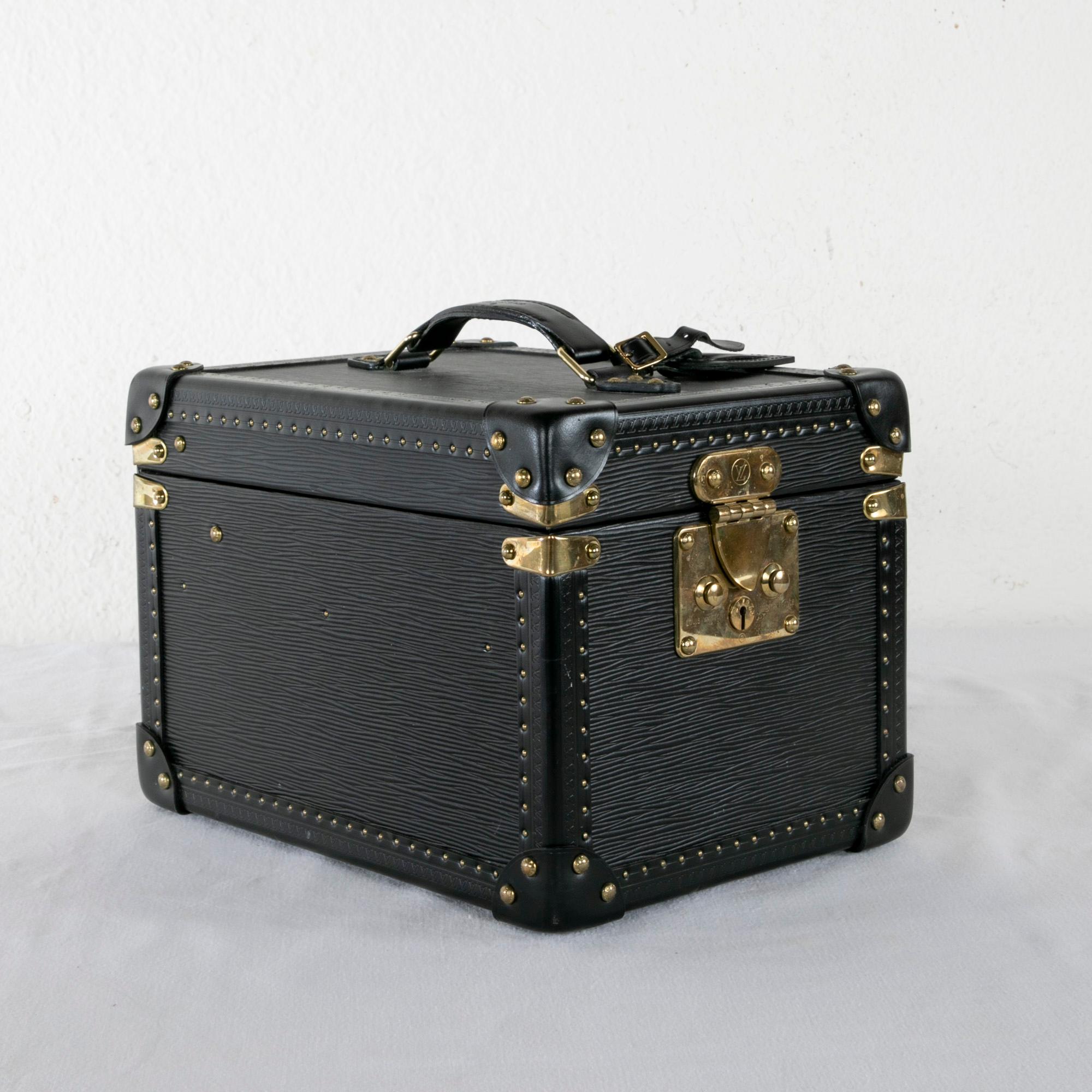 Vintage Louis Vuitton Luggage Black Epi Leather Four-Piece Set, Brass Detailing 6