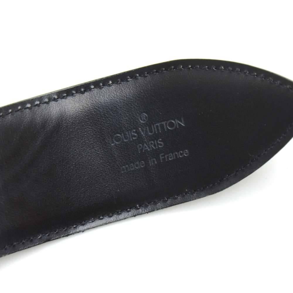 Vintage Louis Vuitton Black Epi Leather Lune Waist Belt  For Sale 2