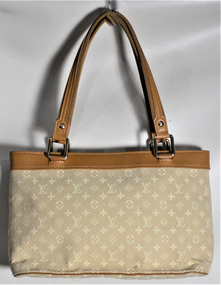 Vintage Louis Vuitton Brown Leather and Printed Canvas Designer