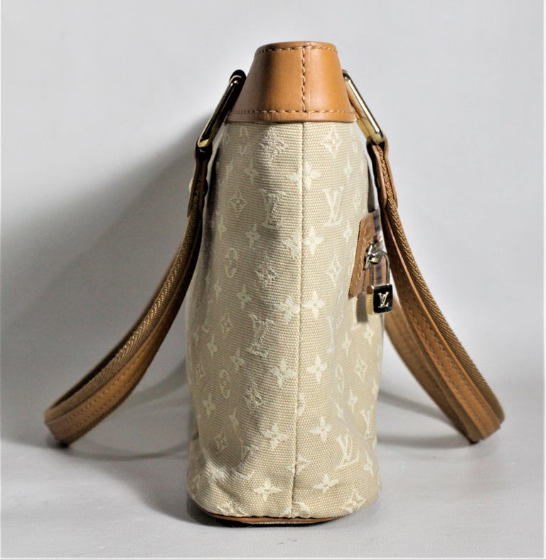 Vintage Louis Vuitton Brown Leather and Printed Canvas Designer Handbag or  Purse