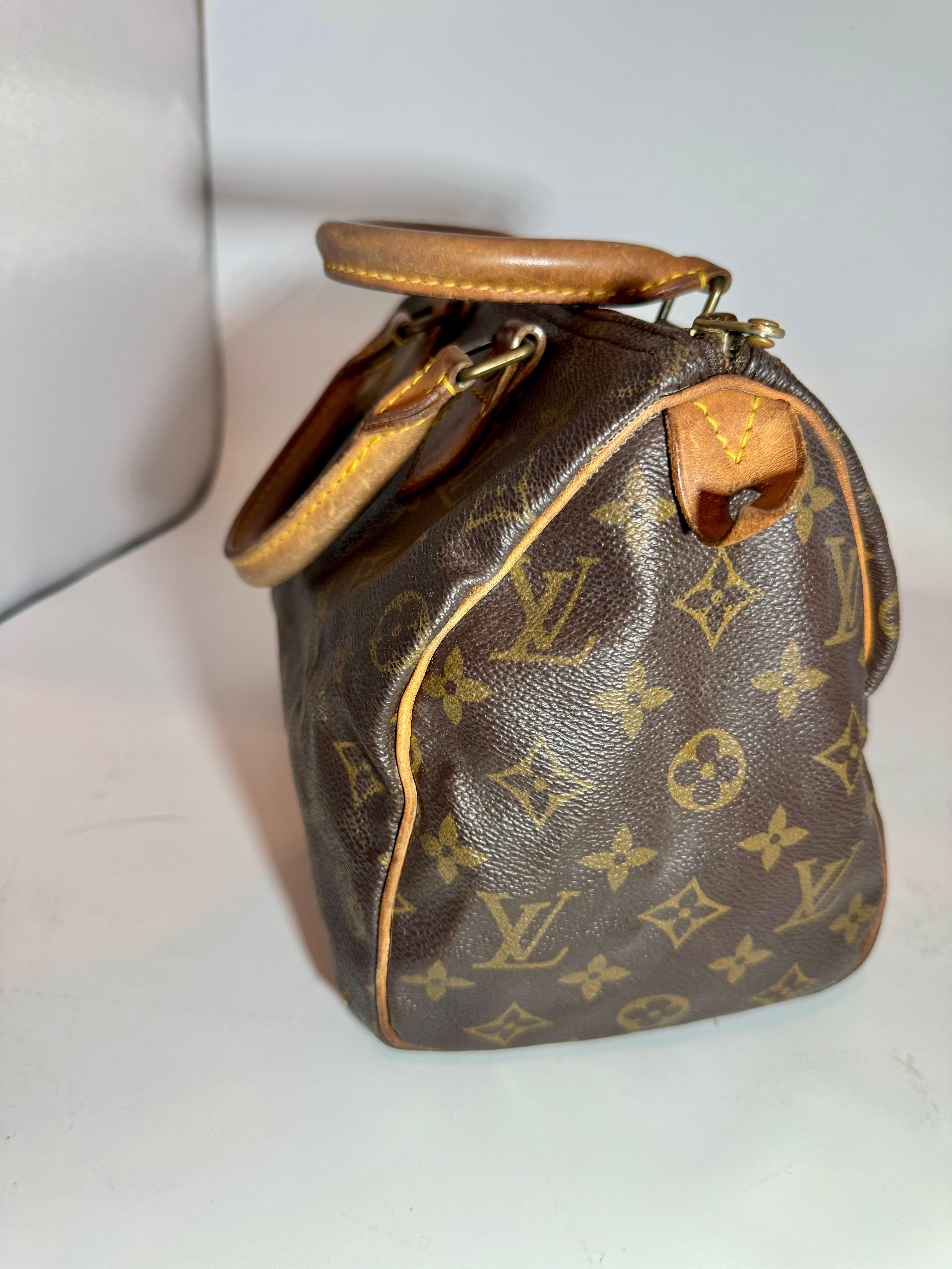 Vintage LOUIS VUITTON Brown Monogram Canvas Speedy 30,  Most popular Mini Bag For Sale 4