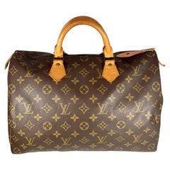 Vintage LOUIS VUITTON Brown Monogram Canvas Speedy 35, Most popular Bag Vintage LOUIS VUITTON Brown Monogram Canvas Speedy 35, Most popular Bag