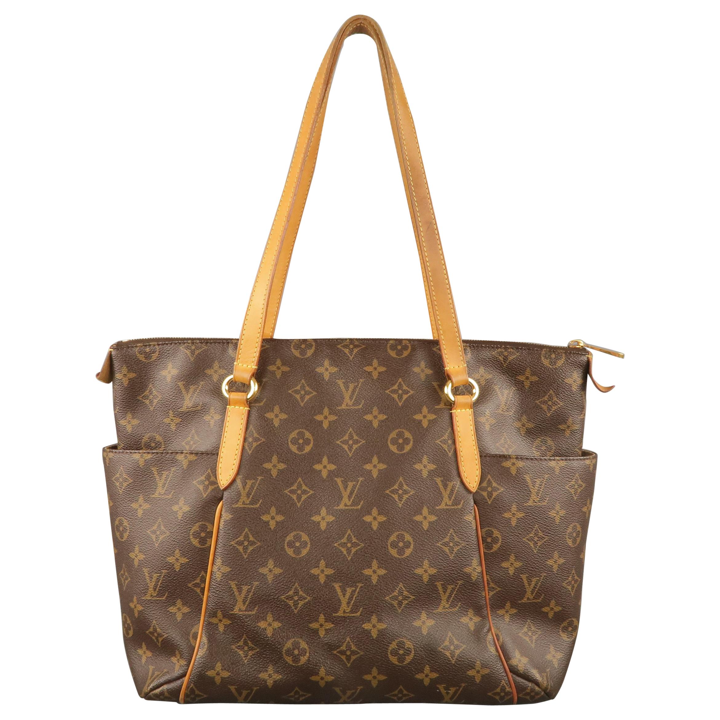 Vintage LOUIS VUITTON Brown Monogram Canvas Totally PM Tote Bag