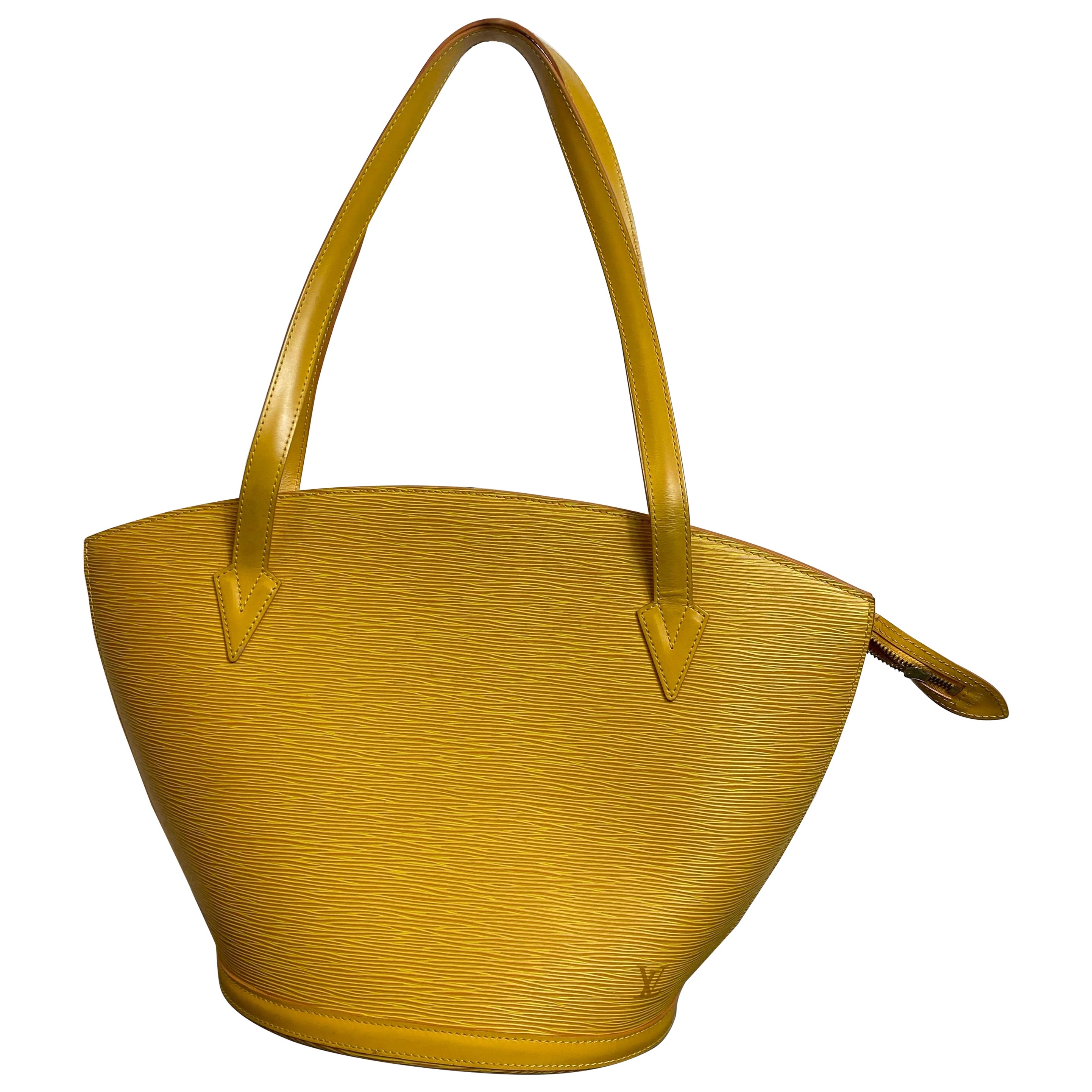 Vintage Louis Vuitton Eimer Tasche in Senf Farbe Epi Leder.