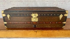 Vintage Louis Vuitton Cabin Steamer Trunk, Leather & Wood, France