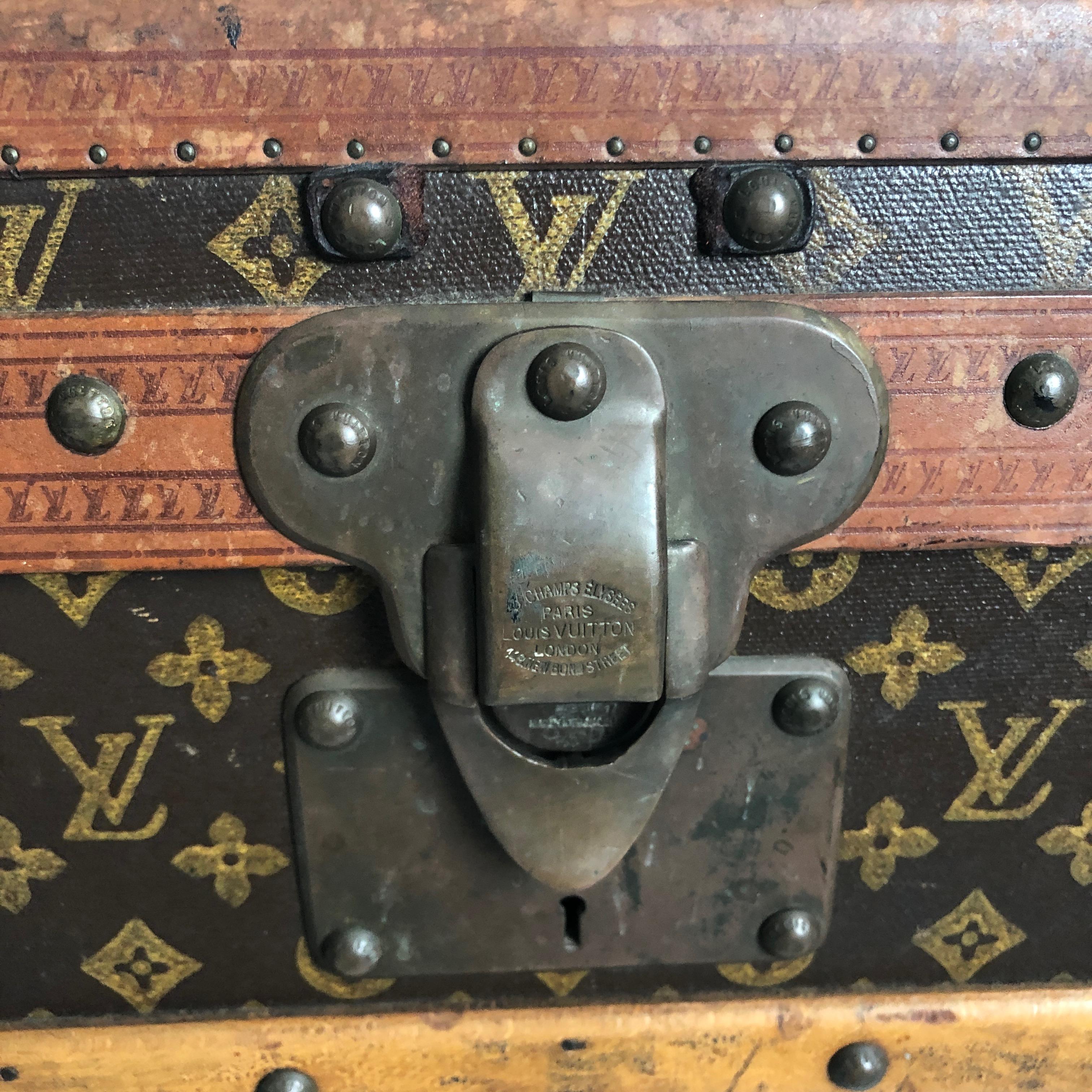 Vintage Louis Vuitton Cabin Trunk with Insert Monogram Canvas 1960s Saks 5th Ave 8