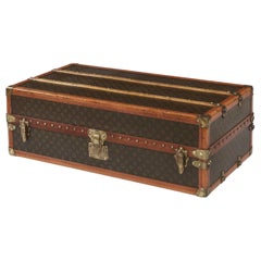 Baule da cabina Louis Vuitton vintage con monogramma originale