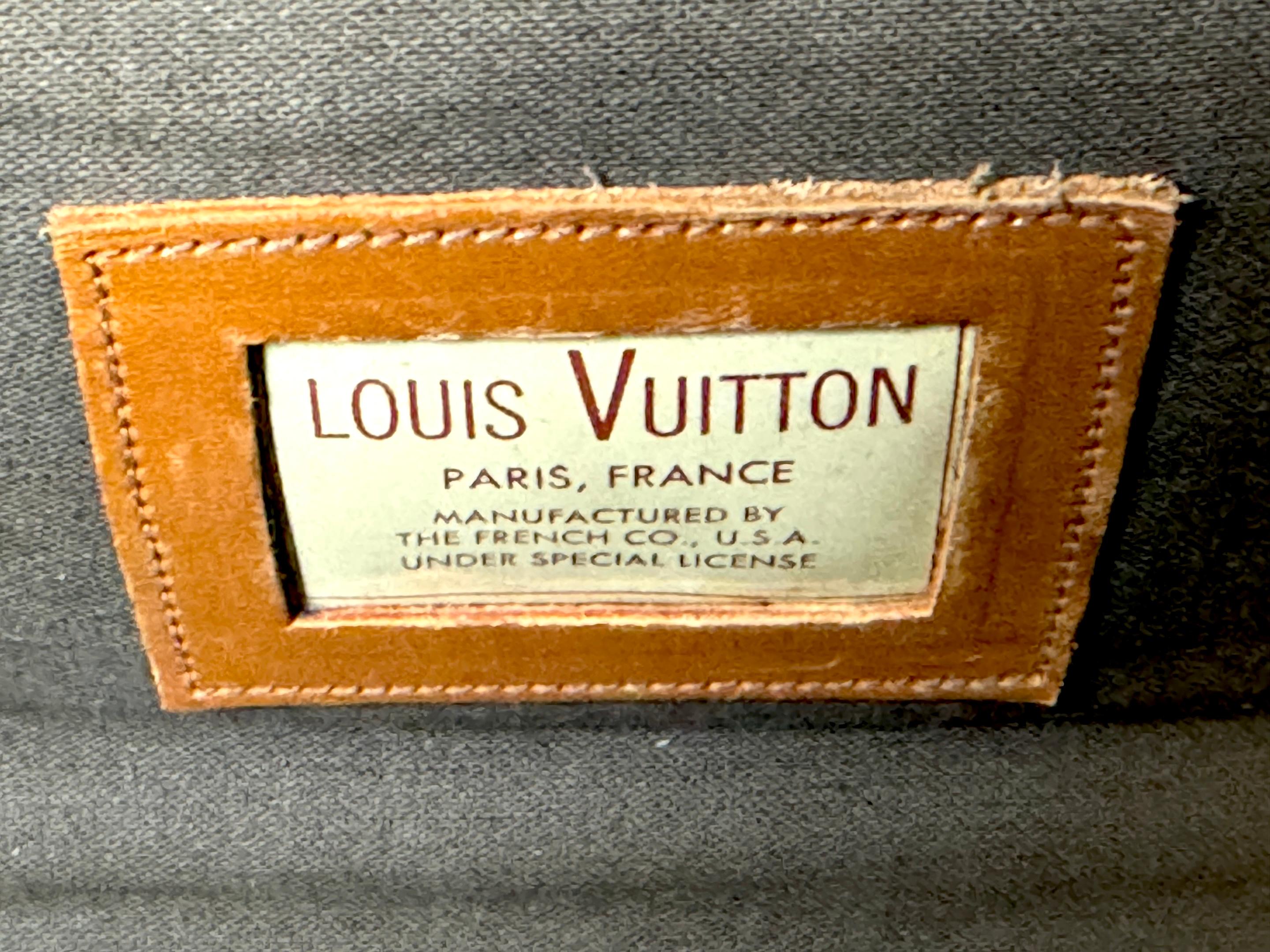 Vintage Louis Vuitton Canvas & Leather Monogram Diminutive Suitcase, Circa 1970s For Sale 6