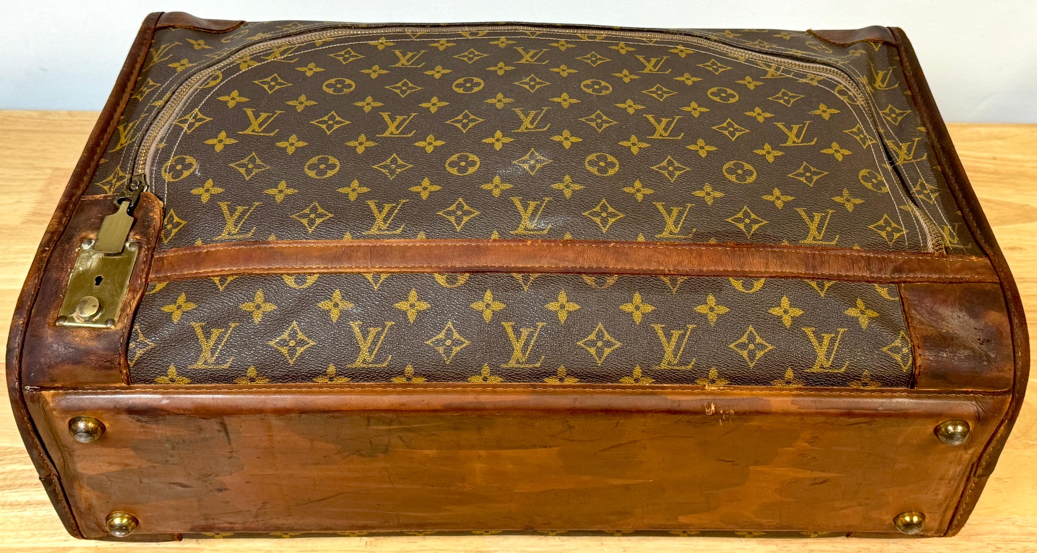 Vintage Louis Vuitton Canvas & Leather Monogram Diminutive Suitcase, Circa 1970s For Sale 2