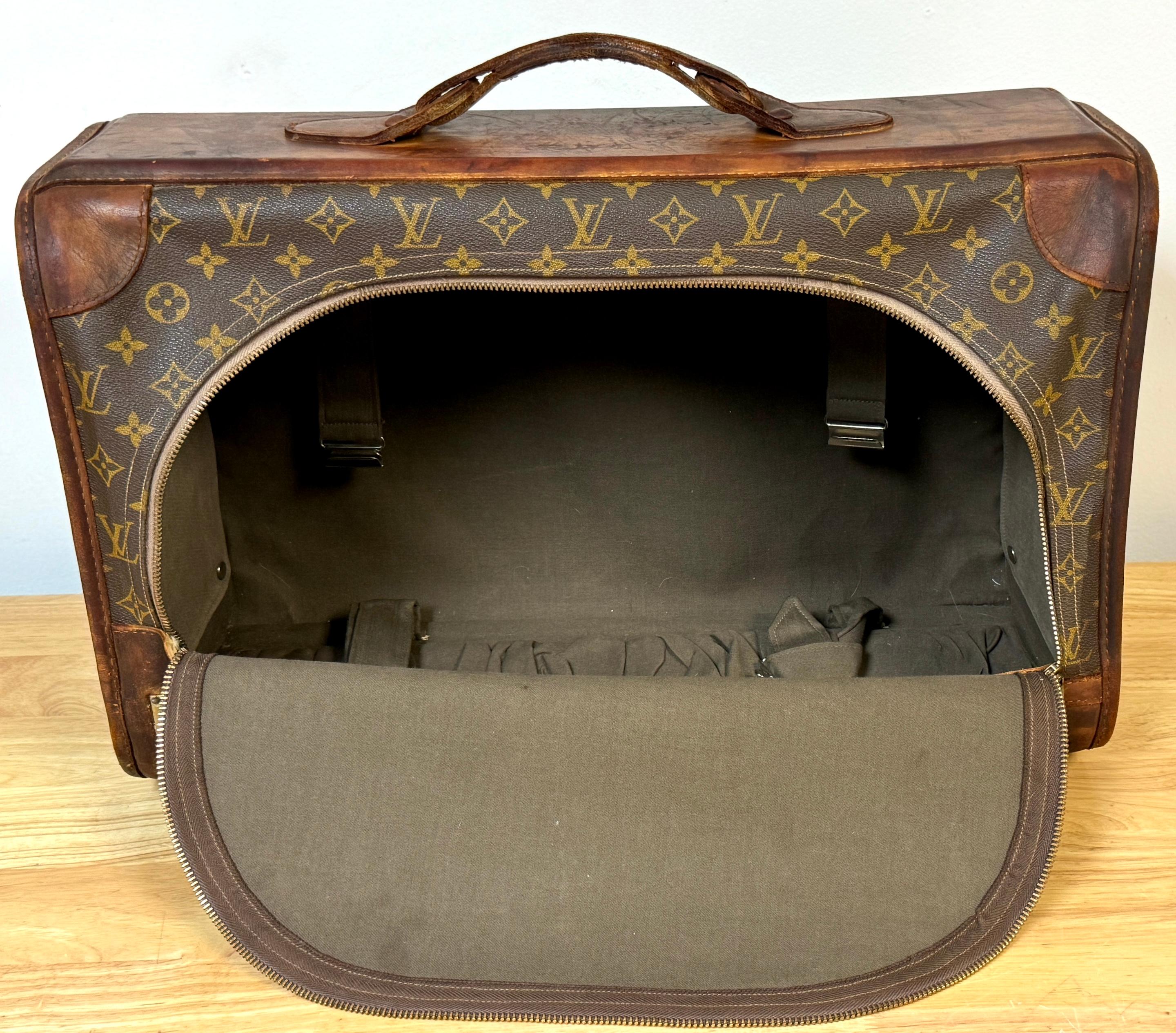 Vintage Louis Vuitton Canvas & Leather Monogram Diminutive Suitcase, Circa 1970s For Sale 3