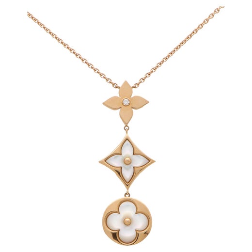 colour Blossom sun pendant, pink gold and grey mother-of-pearl - Categories  Q93589