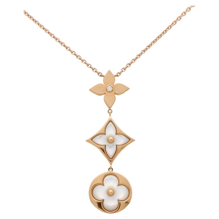 Vintage Louis Vuitton Diamond and Mother of Pearl 'Blossom Lariat