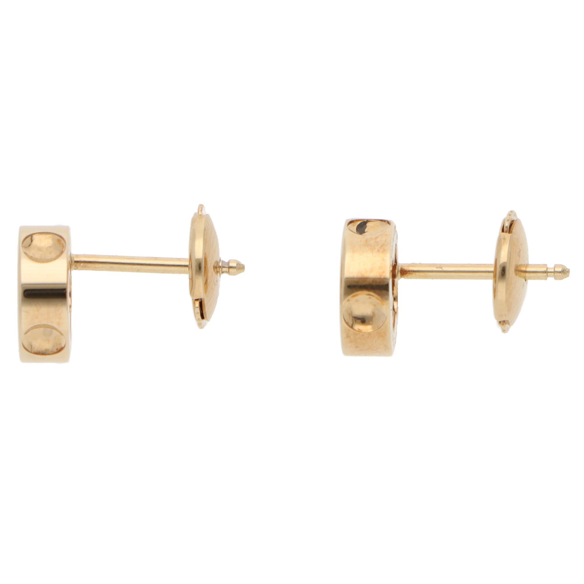 Pendientes vintage Louis Vuitton Empreinte de oro amarillo Moderno