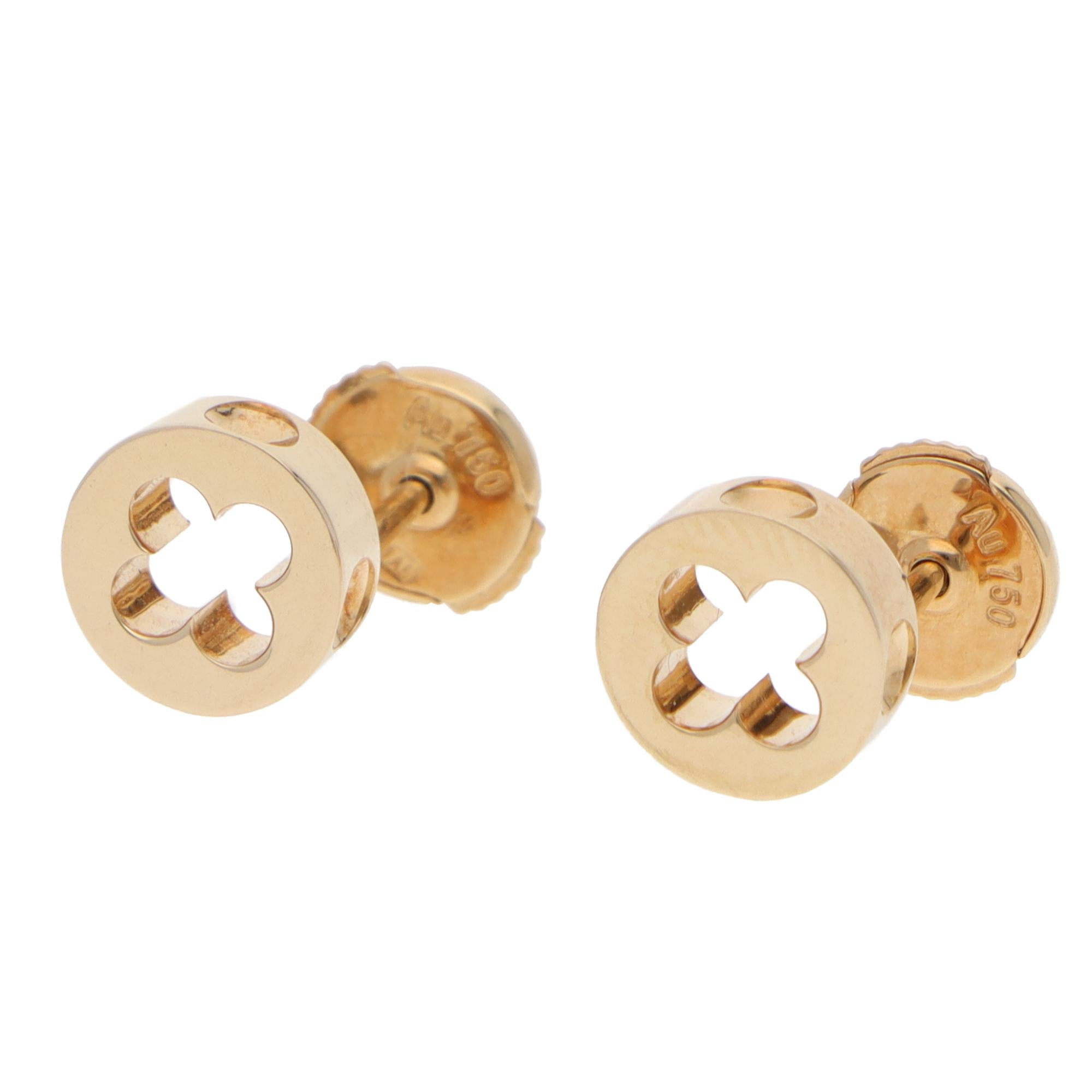Pendientes vintage Louis Vuitton Empreinte de oro amarillo en Excelente Estado en London, GB