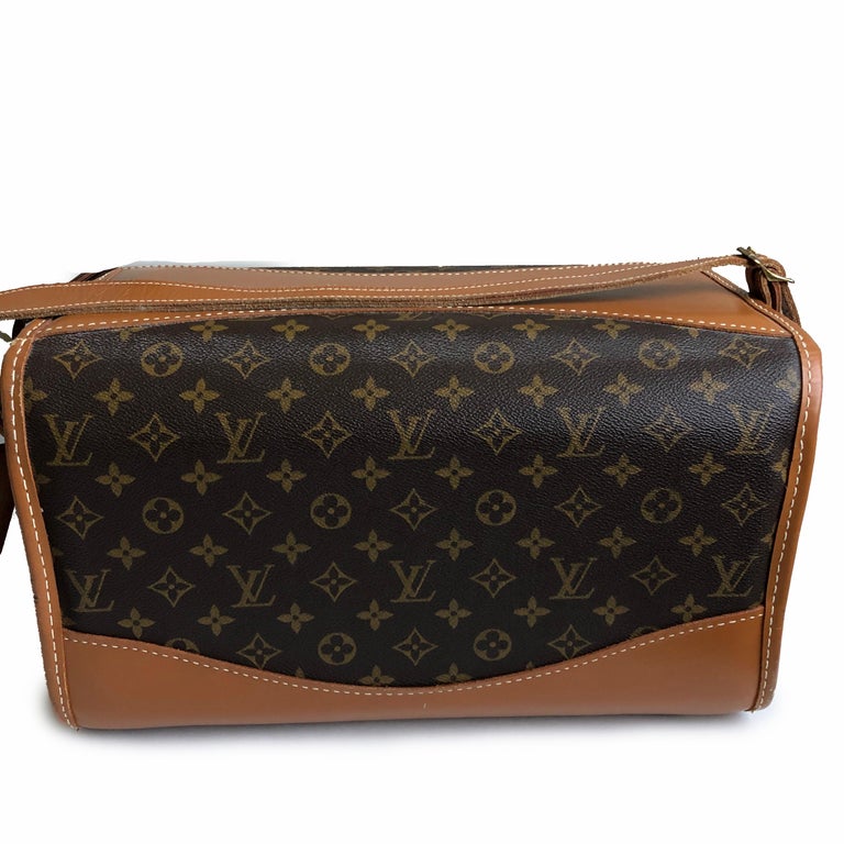 Vintage Louis Vuitton French Co Train Case Vanity Beauty Travel Bag at