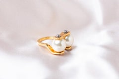 Vintage Louis Vuitton Gold Tone Pearl Ring