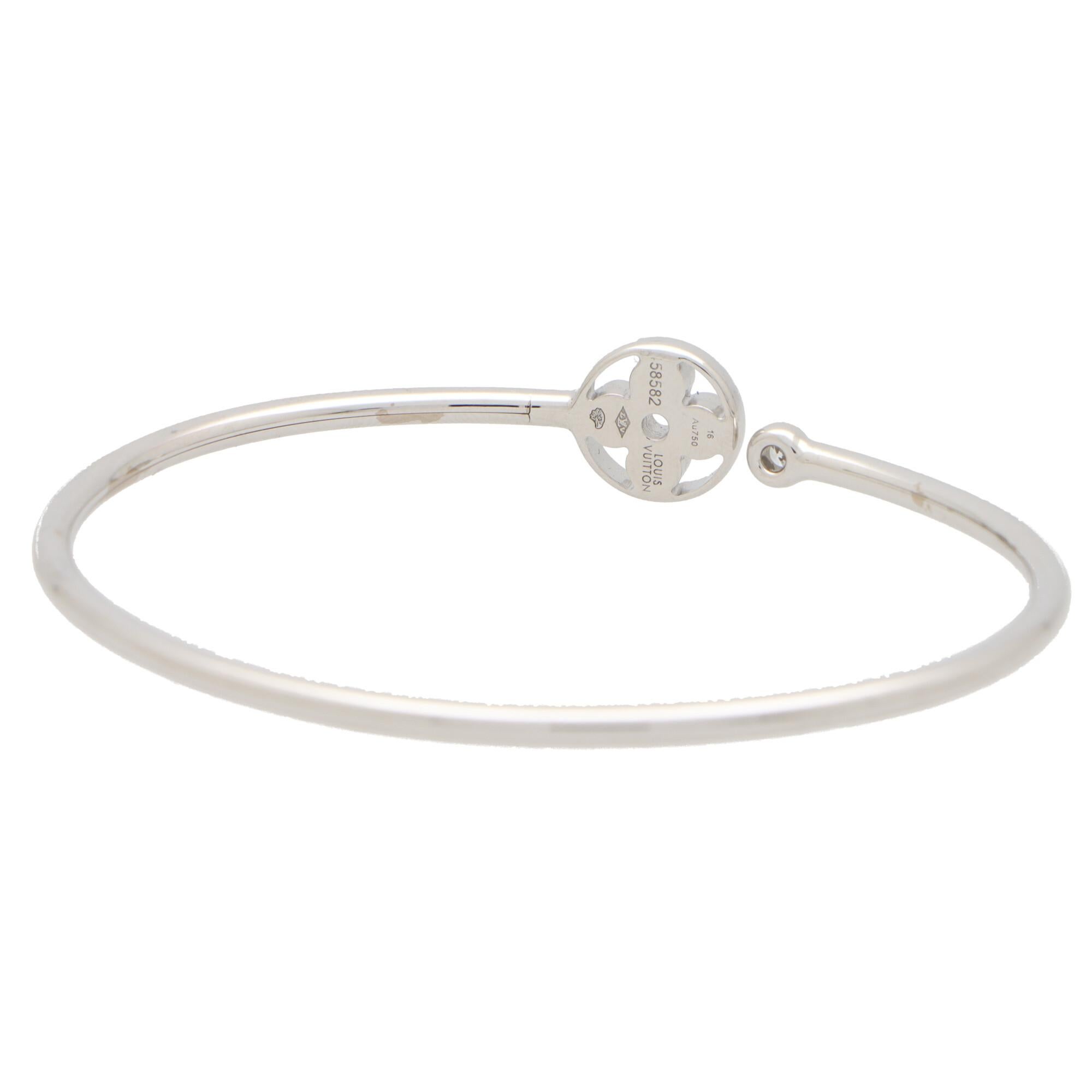 Vintage Louis Vuitton Idylle Blossom Twist-Armband-Set aus 18 Karat Weißgold für Damen oder Herren