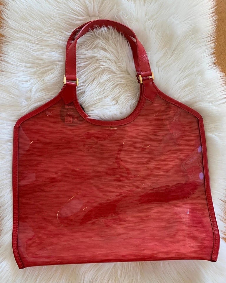 Vintage Louis Vuitton Jumbo Red Clear Epi Tote Beach Bag For Sale at  1stDibs  louis vuitton clear beach bag, clear louis vuitton beach bag, louis  vuitton transparent beach bag