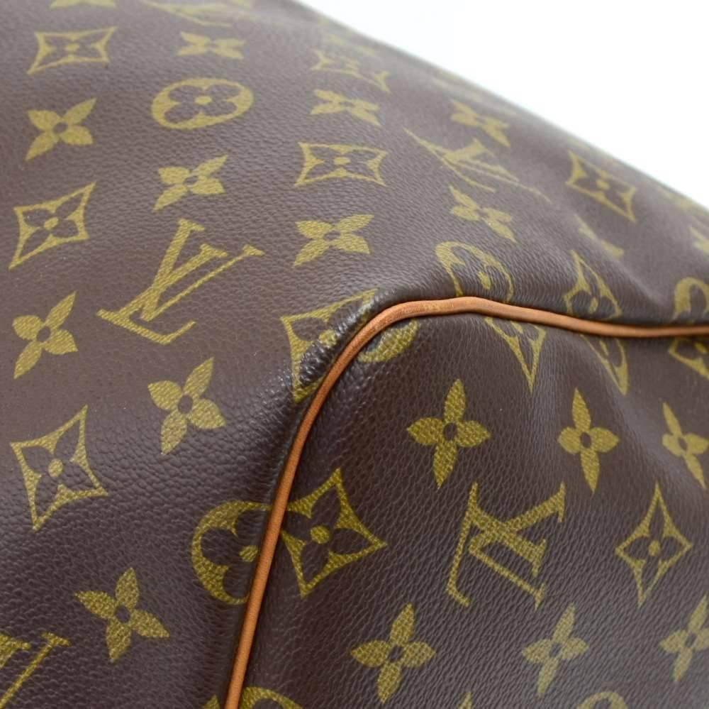 Women's Vintage Louis Vuitton Keepall 55 Bandouliere Monogram Canvas Duffel Travel Bag 