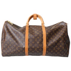 Vintage Louis Vuitton Keepall 60 Duffel Bag Monogram Canvas