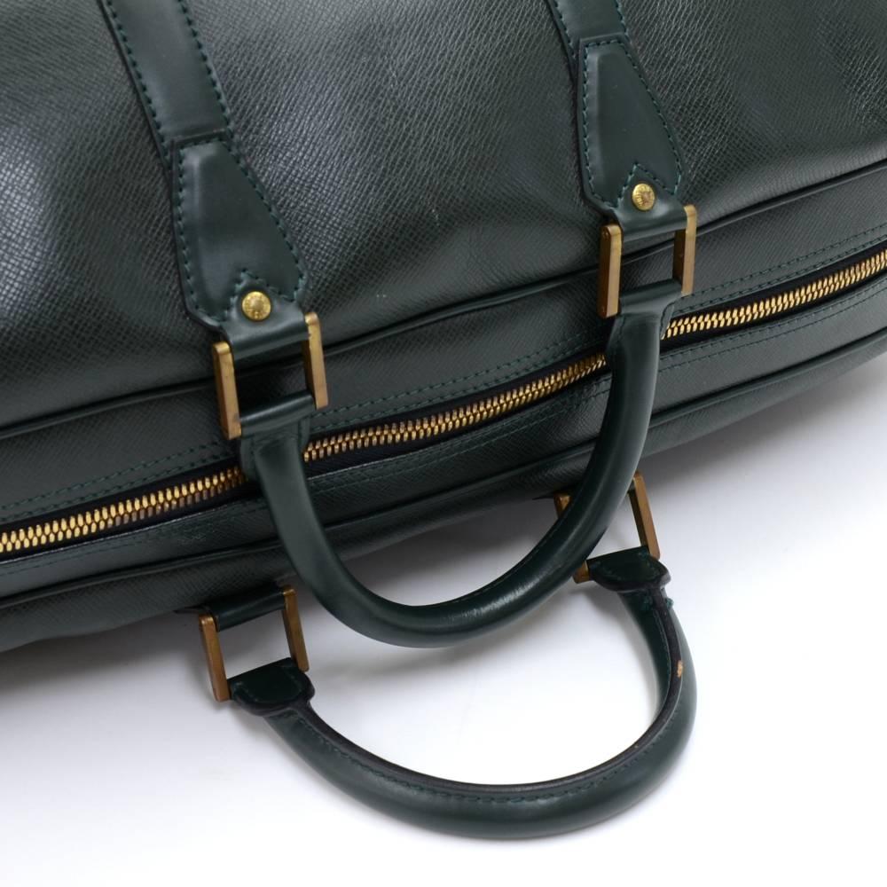 Louis Vuitton Vintage Kendall GM Green Taiga Leather Travel Bag 1
