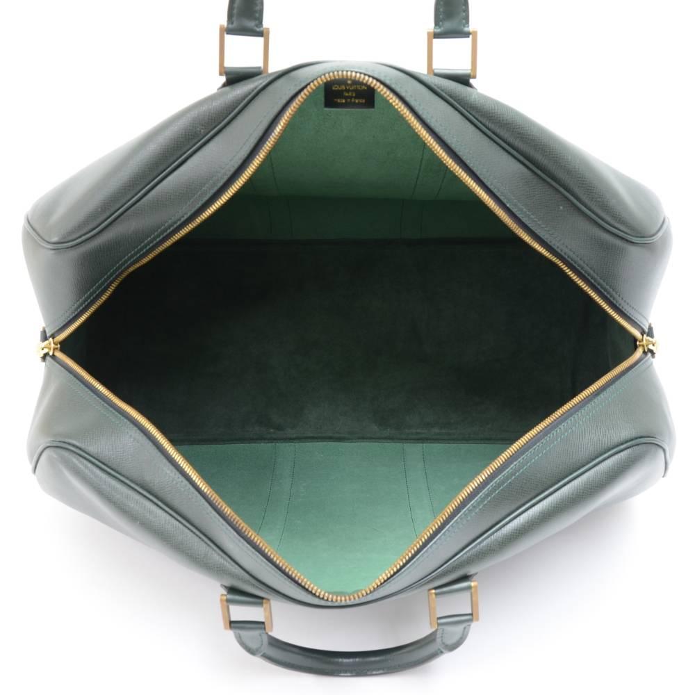 Louis Vuitton Vintage Kendall GM Green Taiga Leather Travel Bag 4