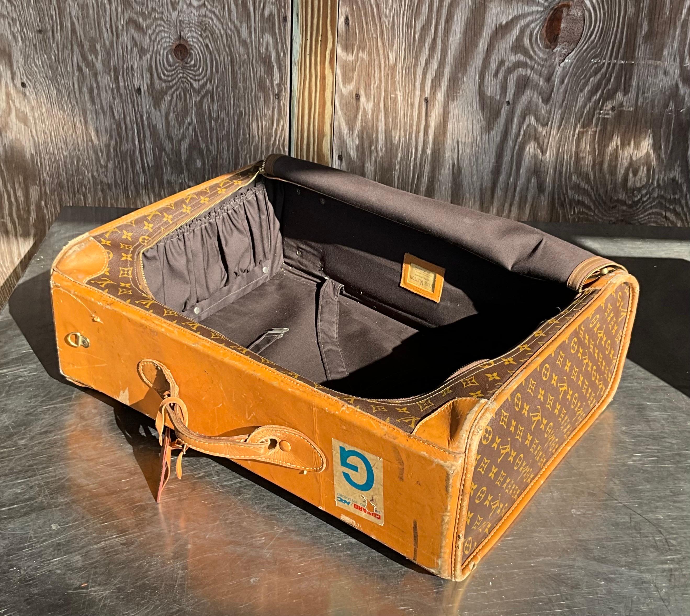 Vintage Louis Vuitton Large Trunk with Wheels For Sale 1