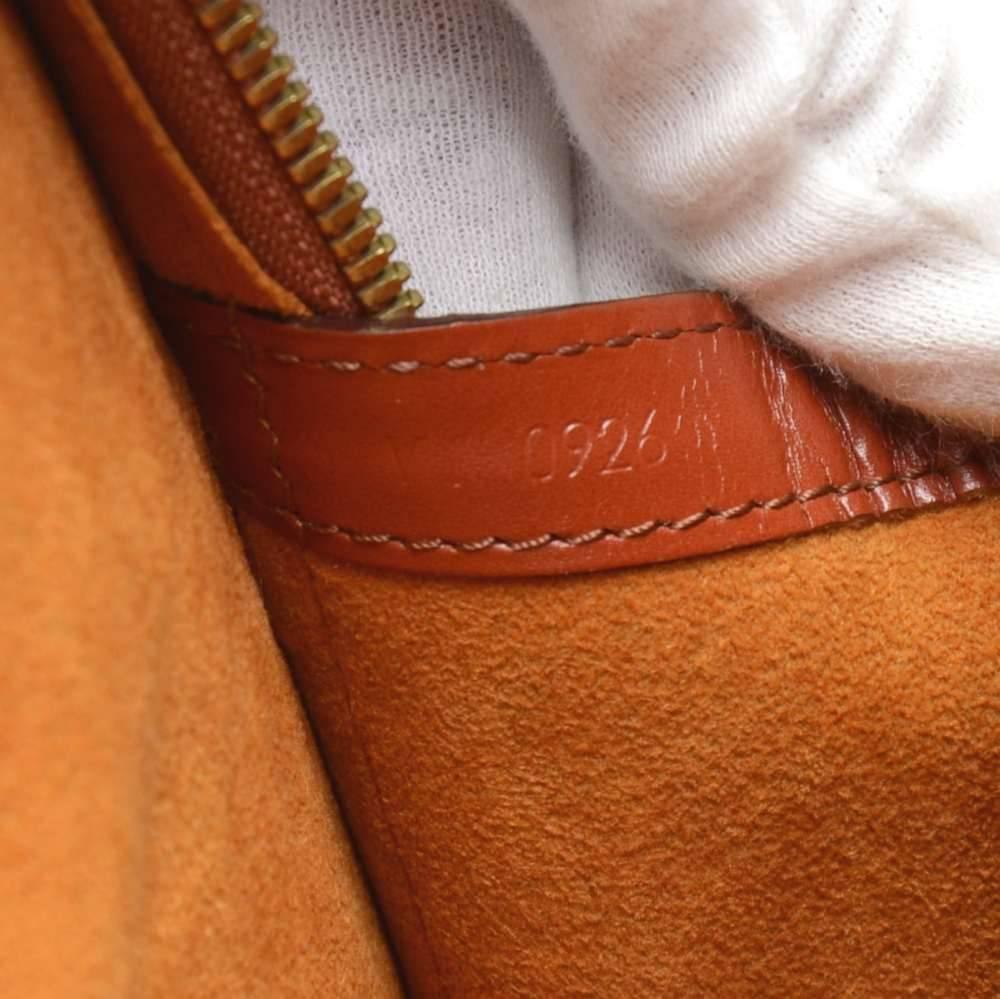 Vintage Louis Vuitton Lussac Brown Epi Leather Large Shoulder Bag  4