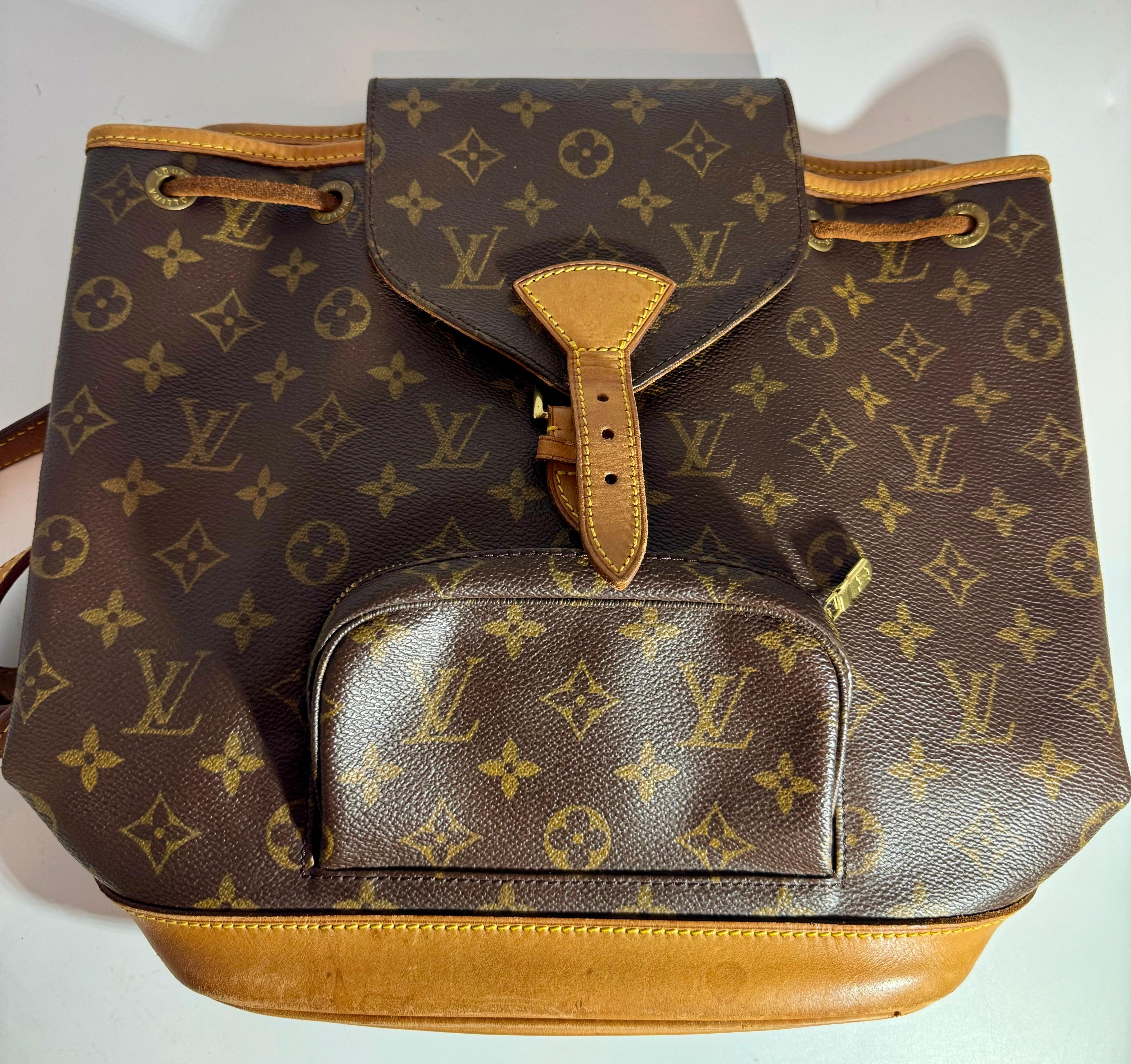 Vintage Louis Vuitton LV Monogram Montsouris MM Vintage Back Pack 2