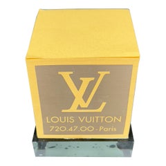 Vintage Louis Vuitton LV Paper Desk Note Pad Cube on Lucite Base