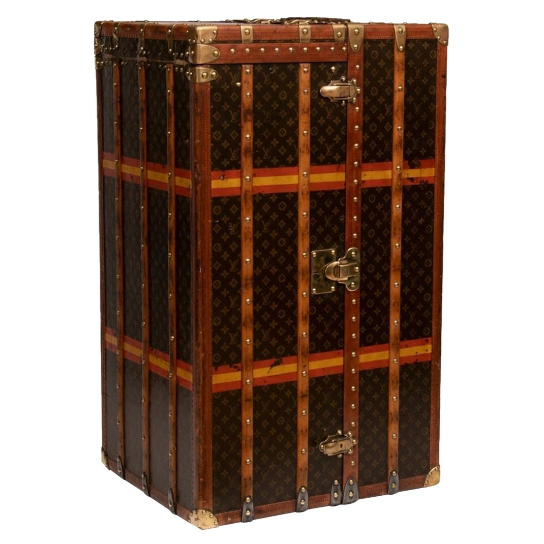 Vintage Louis Vuitton Malle Armoire Wardrobe & Chest of Drawers Trunk, c.1910 For Sale